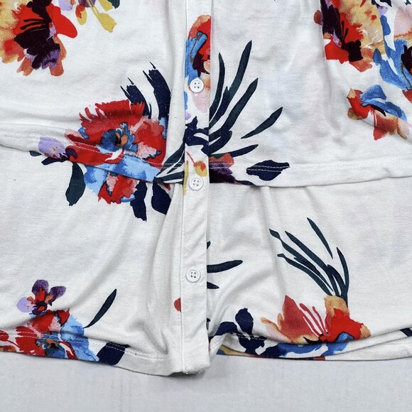 torrid Super Soft Knits Tiered Babydoll Top Floral Button-Front Size 3 - NWOT - Picture 10 of 13